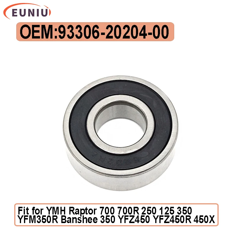 

Подшипник 6202RS подходит для YMH Raptor 700R 250 125 350 YFM350R Banshee 350 YFZ450 YFZ450R 450X OEM 93306-20204-00