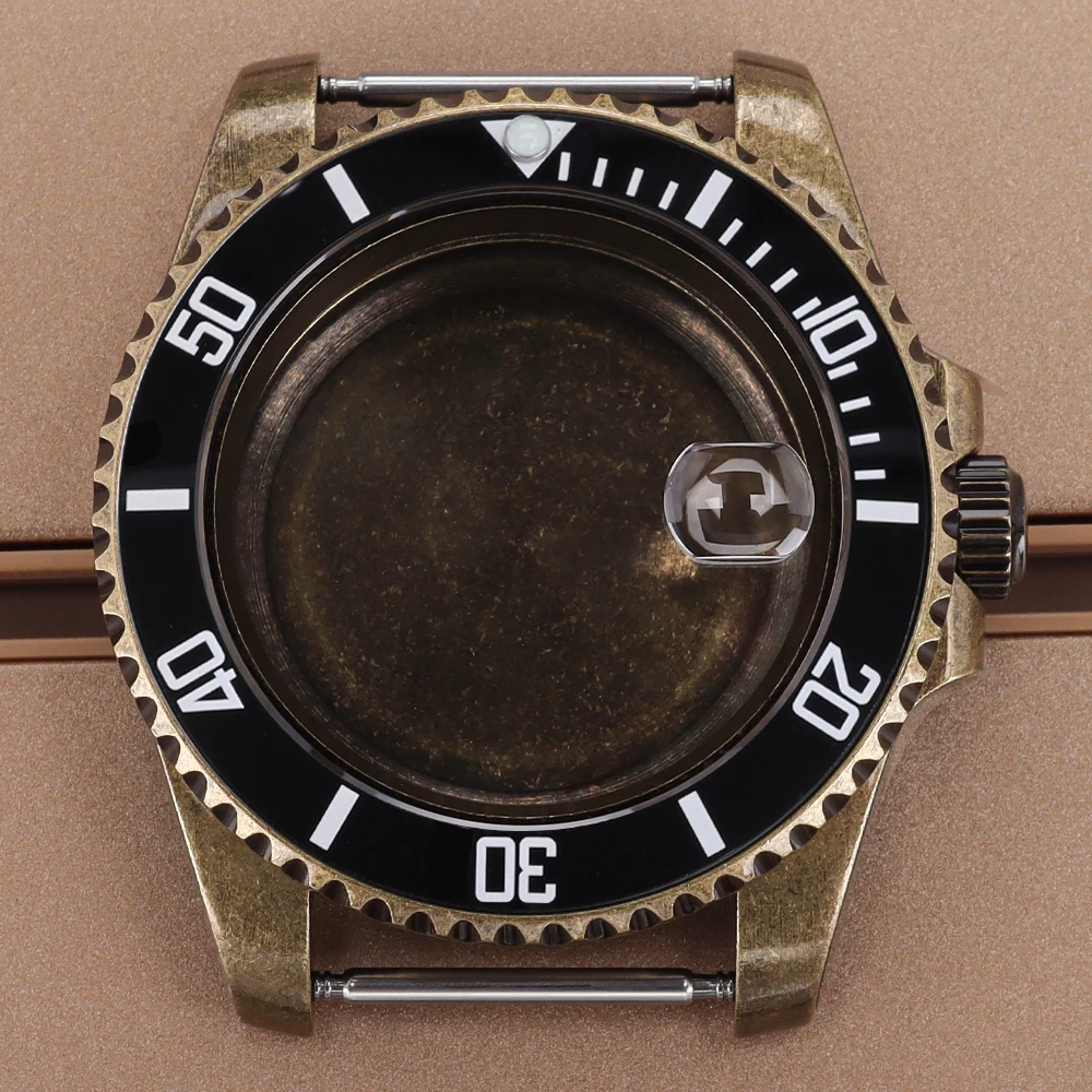 

NH35 40mm Men's Retro Watch Case Unidirectional Rotation Bezel Sapphire For SUB NH35 NH36 NH38 NH34 Movt 20ATM Watch Accessories