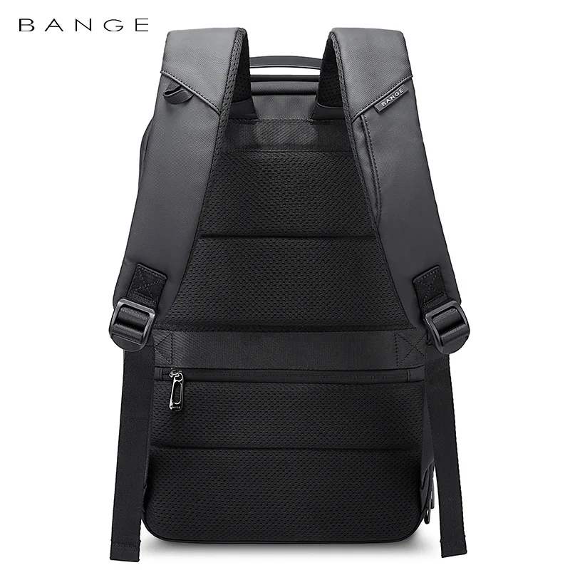 Mochila BANGE para hombre, mochila de viaje escolar impermeable a la moda, mochilas de negocios USB aptas para ordenador portátil de 15,6 pulgadas