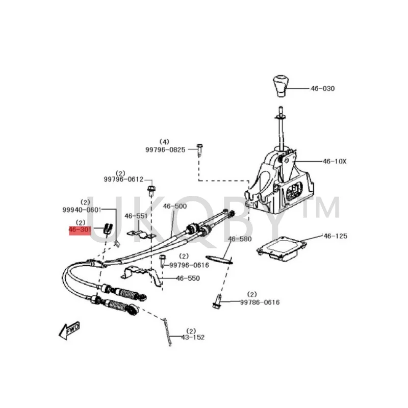 HMCA46301B Suitable for Ma zd a 323 Fumeilaihai Fuxing Pulima Gearshift cable and gear lever positioning lock plate