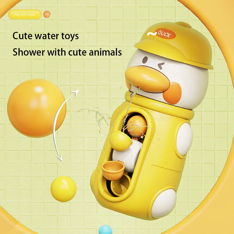 جديد لطيف بطة الفيل عجلة المياه استحمام الطفل حمام لعب الصيف الأطفال لعب المياه ألعاب سبينر مع كوب شفط للطفل