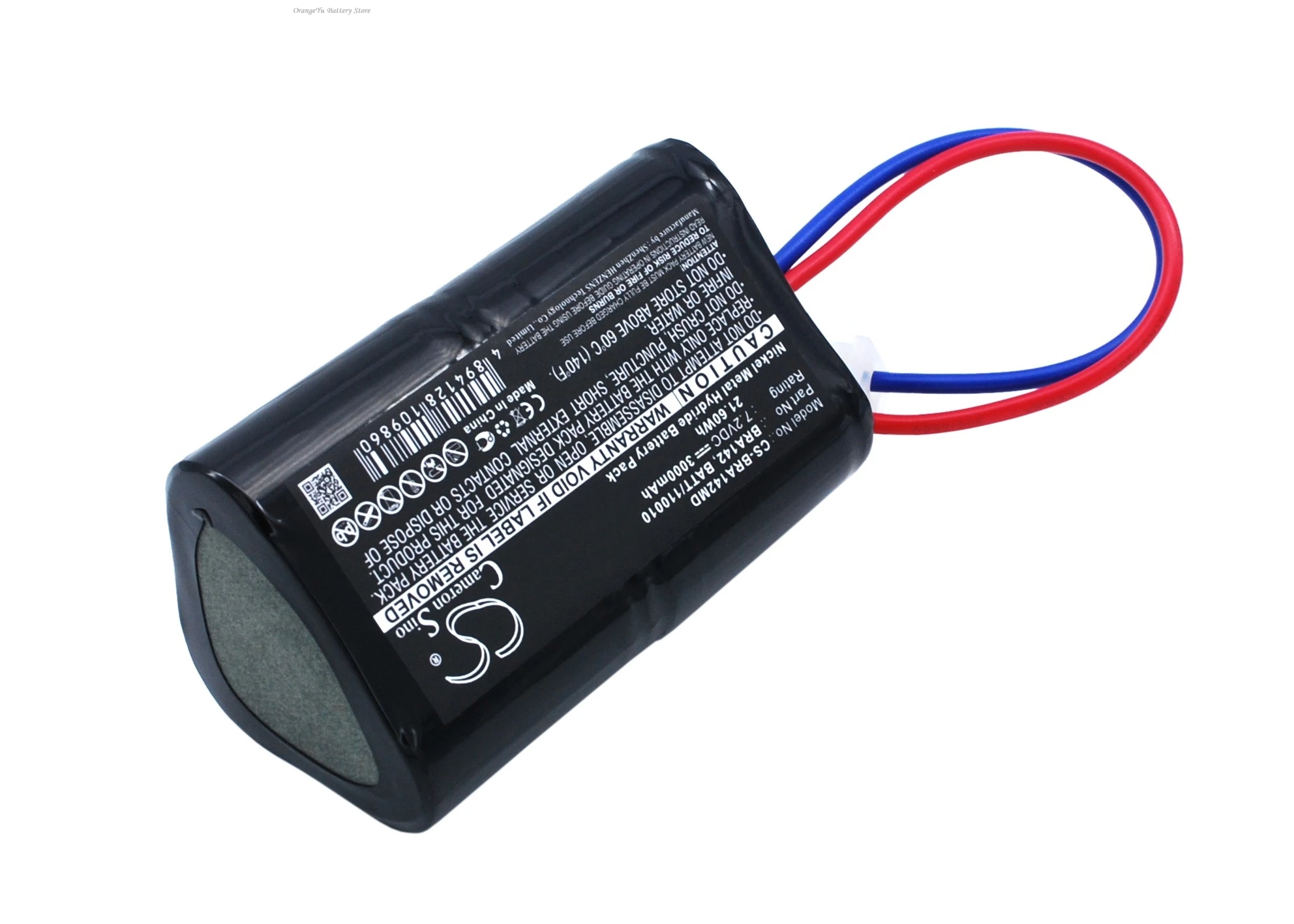 

7.2V 3000mAh Medical Battery BRA142 120010 BATT/110010 for Braun Perfusor FT91, Perfusor secura P, 3-eckige Bauform, Perfusor F