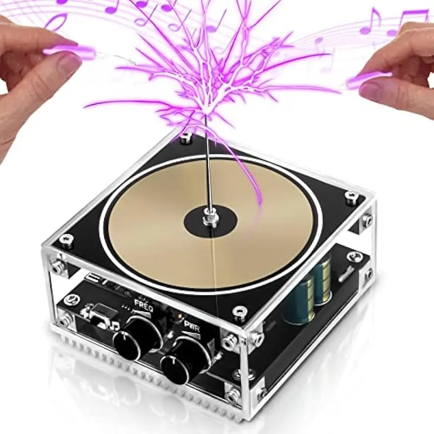 Artificial Lightning Arc Music Coil Plasma Speaker Wireless Transmission Science Experiments Gadgets Deskto Toy Modela lamp