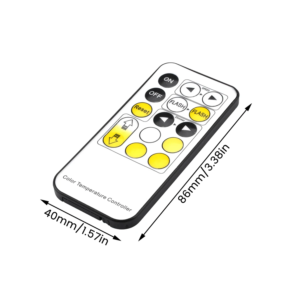 Minicontrolador RF de DC5-24V, controlador de atenuación LED de dos colores, 15 teclas