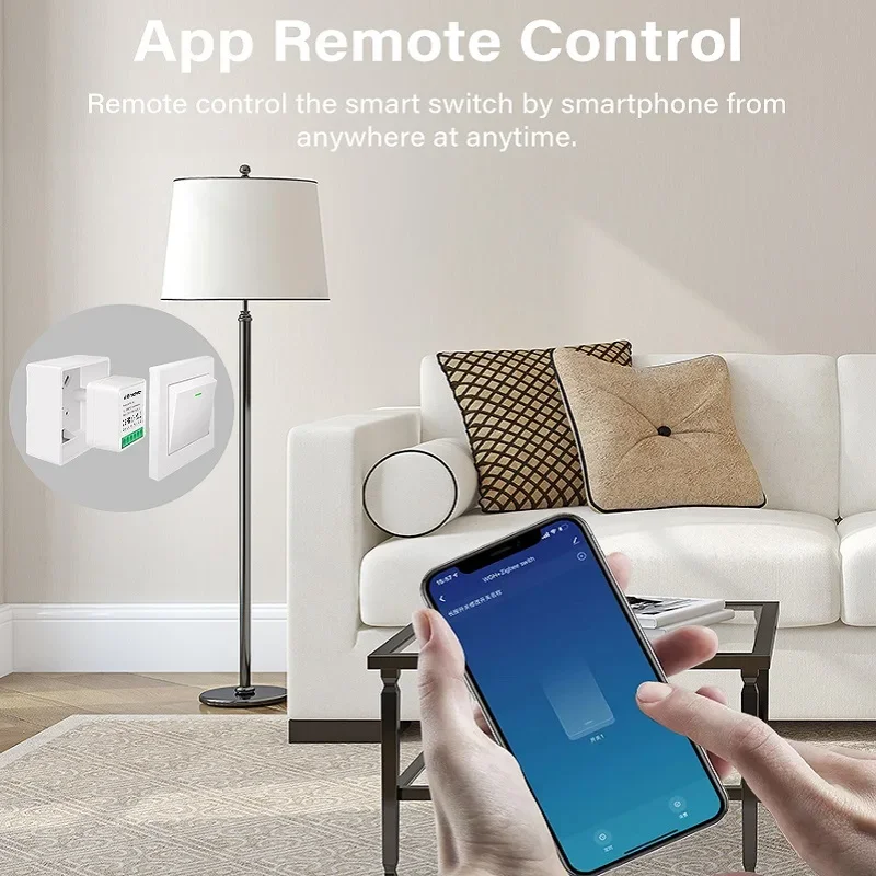 Tuya-interruptor inteligente Wifi, dispositivo inalámbrico con temporizador de Control de 2 vías, automatización del hogar, funciona con voz de Alexa y Google Home, 16A