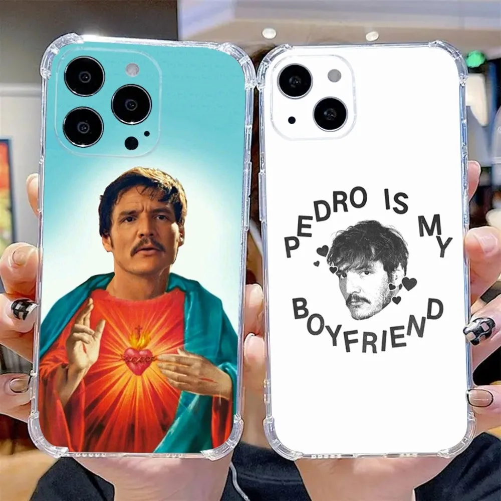 Pedro Pascal Phone Case For iPhone 15,14,13,12,11 Plus,Pro,Max,XR,XS,X,7,8 Plus,SE,Mini Transparent Silicone Soft