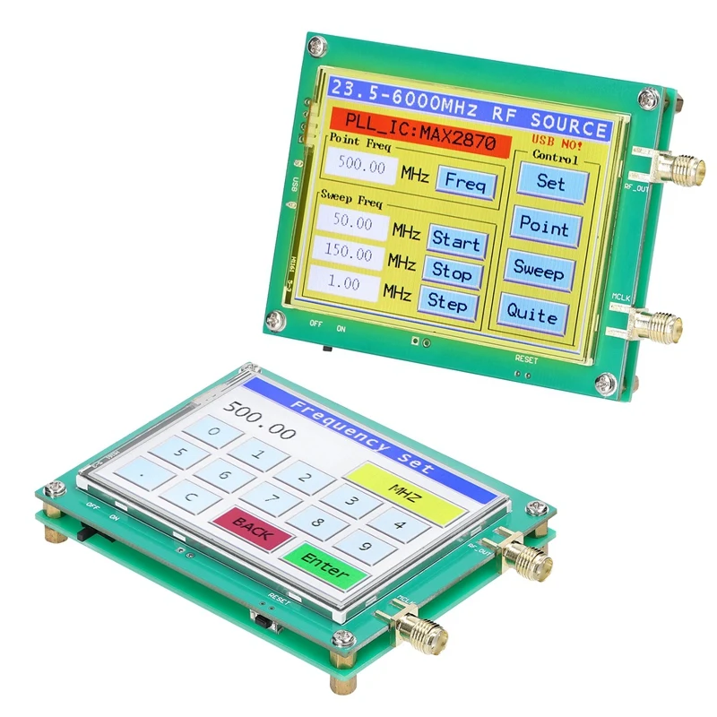 MAX2870 23.5-6000Mhz Generator sygnału ekran dotykowy PC oprogramowanie sterujące PLL VCO