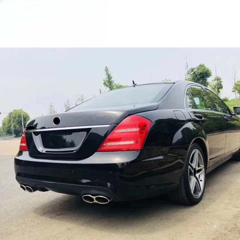 S Class W221 S63 Style Body Kits for W211 Car Bumper Side Skirt Exhaust Tip PP Material Upgrade Body Kit Parts 3