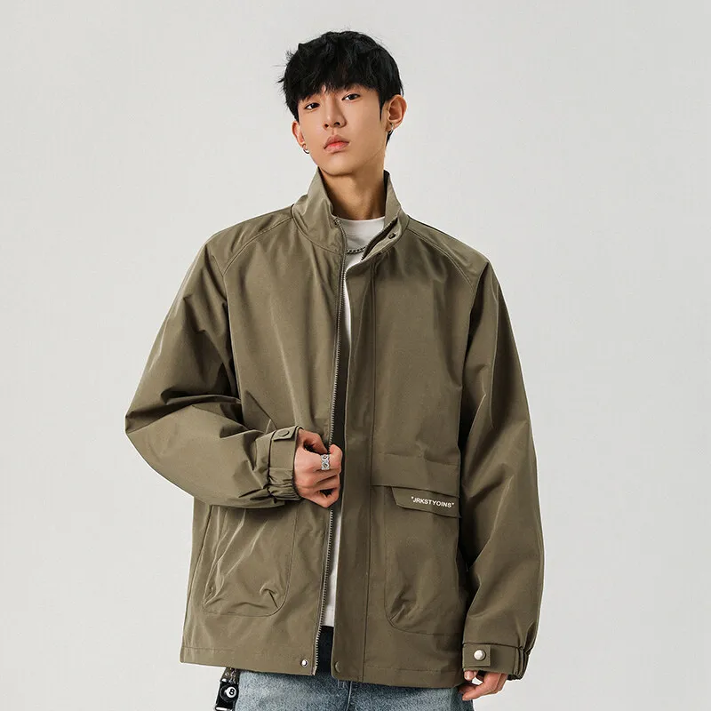 

The 2025 new men's jacket, spring and autumn trend casual versatile coat, men's casual large-pocket outdoor jacket, loose