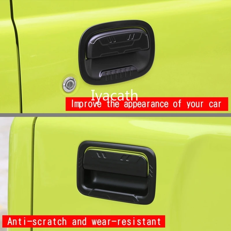 لسوزوكي جيمي نوميد 5/سييرا 3 2025 2026 ABS ماتي الأسود الخارجي غطاء مقبض الباب إطار وعاء الباب ملصق الملحقات #4