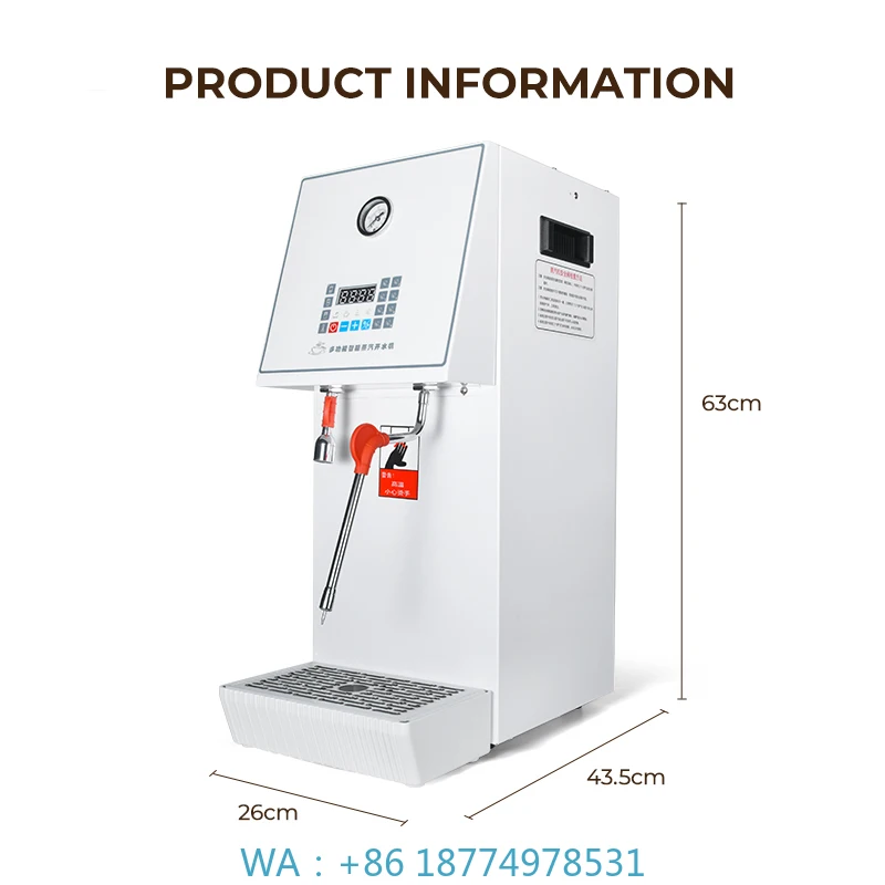 

Foam Maker Stainless Steel Frothing Machine Milk Frother 2000W Commercial Electric Milk Steamer Fully-Automatic Coffee