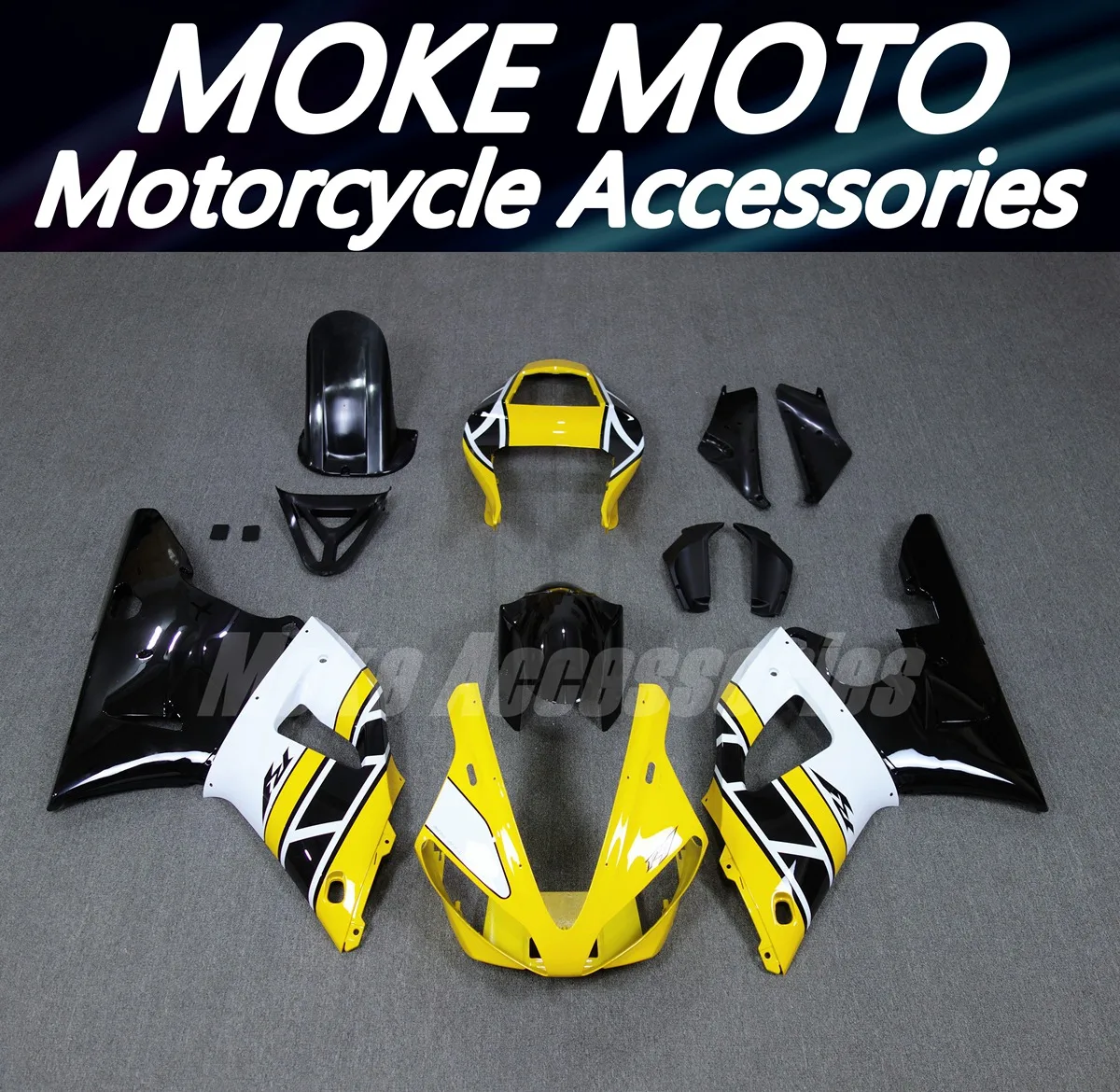 

Motorcycle Fairings Kit Fit For Yzf R1 2000-2001 Bodywork Set Abs High Quality Injection New Yellow White