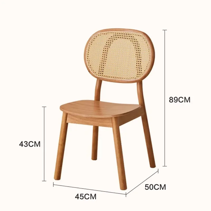 Simplicity Unique Dining Chairs Rattan Weaving Black Retro Nordic Comfort Rattan Chair Italian Design Chaises Home Furniture