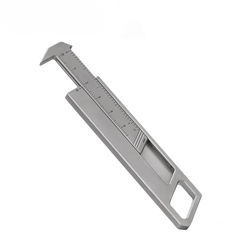 RU01 Minimalist Zeroscrew Tech Titanium Caliper Portable Outdoor Tools Caliper Measuring Tool EDC Caliper