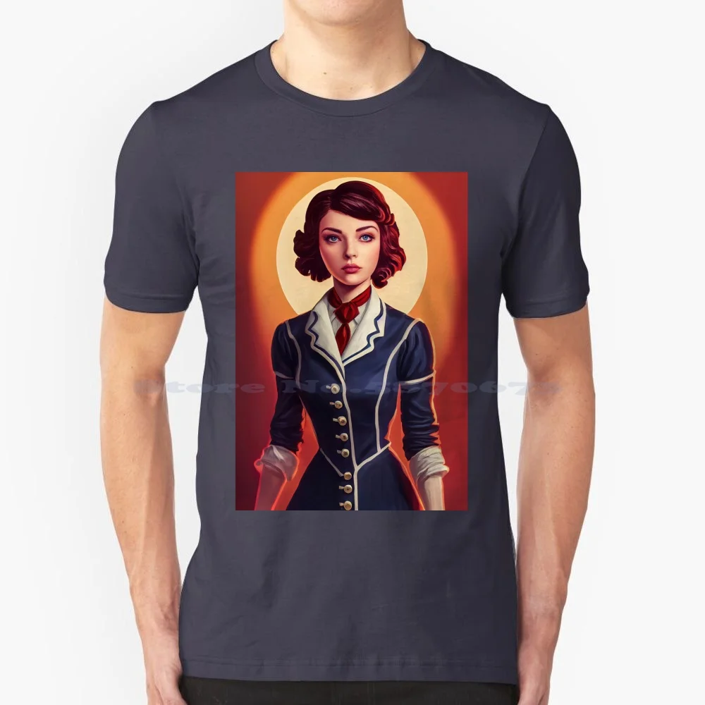 Elisabeth From Bioshock Infinite T Shirt 100% Cotton Tee Bioshock Infinite Elisabeth 2k Games Video Games Fan Art