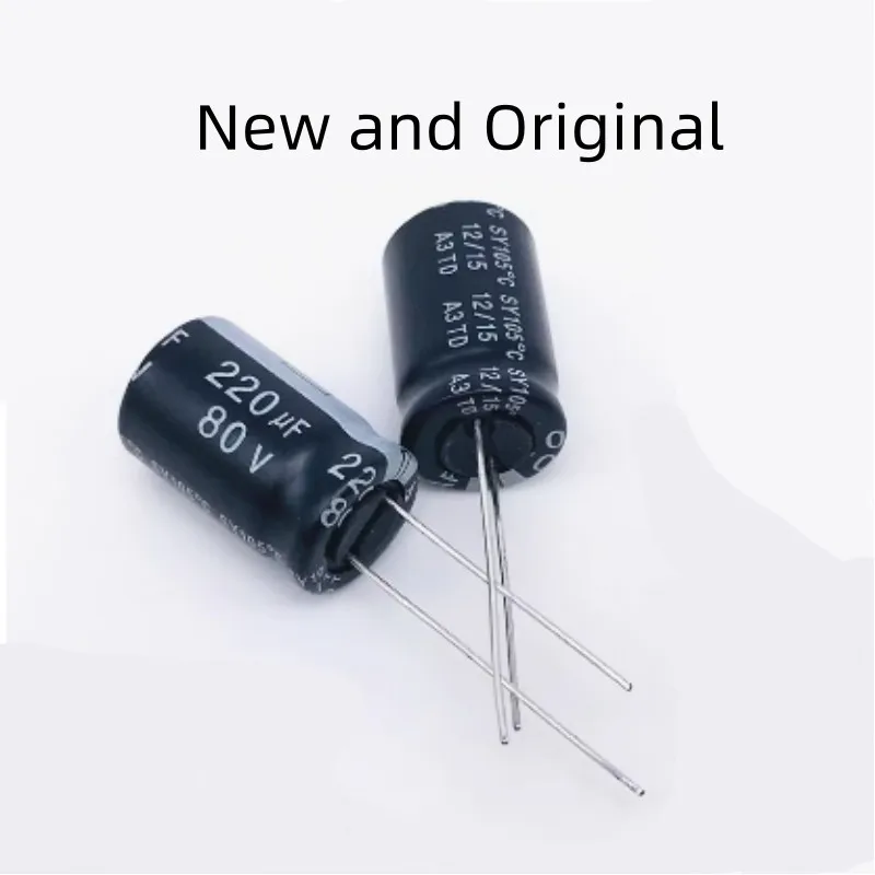 New long-life high-frequency low resistance electrolytic capacitor 220UF 80V 13X20mm