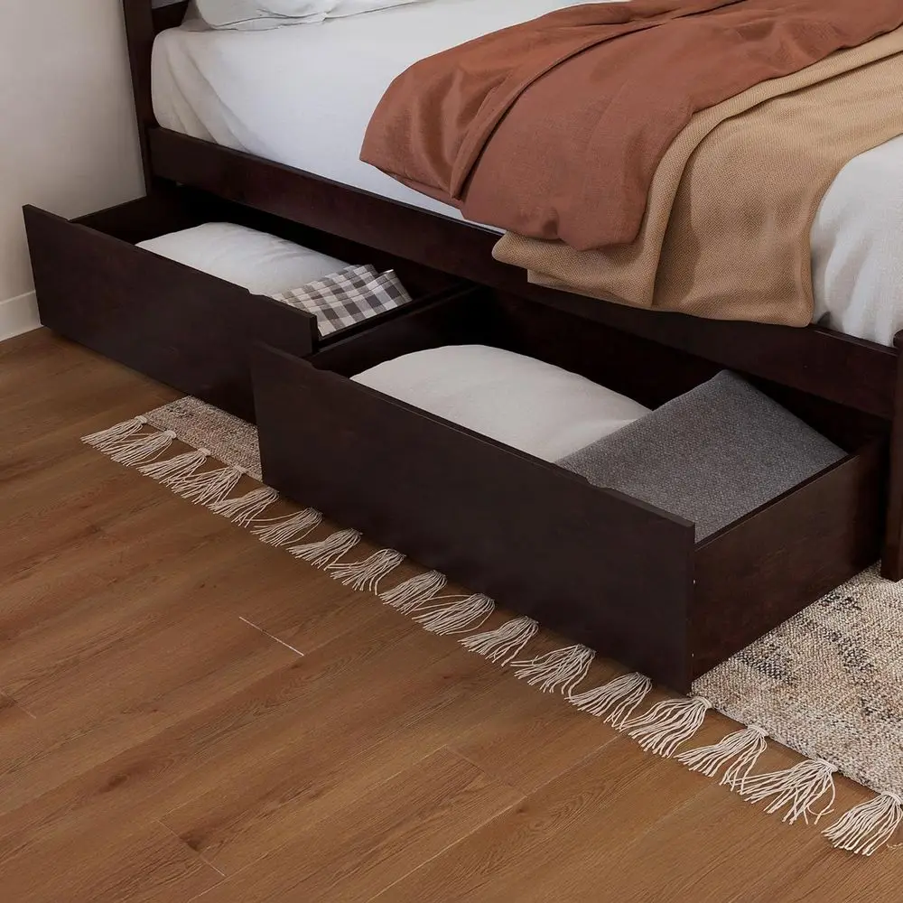 

Набор двуспальных ящиков для хранения вещей кроватей Espresso Twin XL