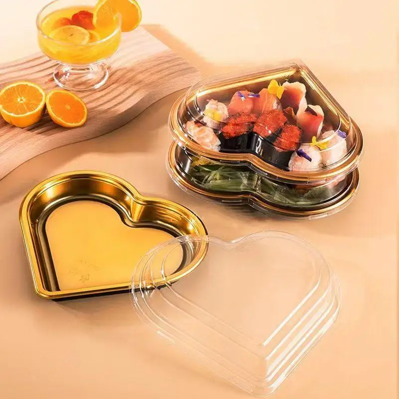 Heart Shaped Snack Storage Boxes With Lid 3PCS Fruit Candy Sugar Containers Wedding Birthday Party Favor Home Gift Idea