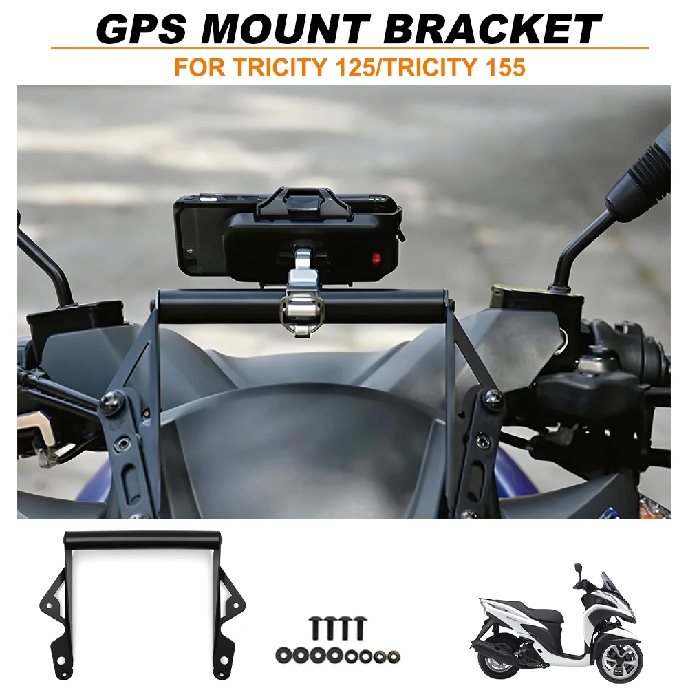 

For Tricity 125 2014-2021 TRICITY 155 2016-2021 Motorcycle Navigation Bracket GPS Mount Device Carrier SMART PHONE Adapt Holder