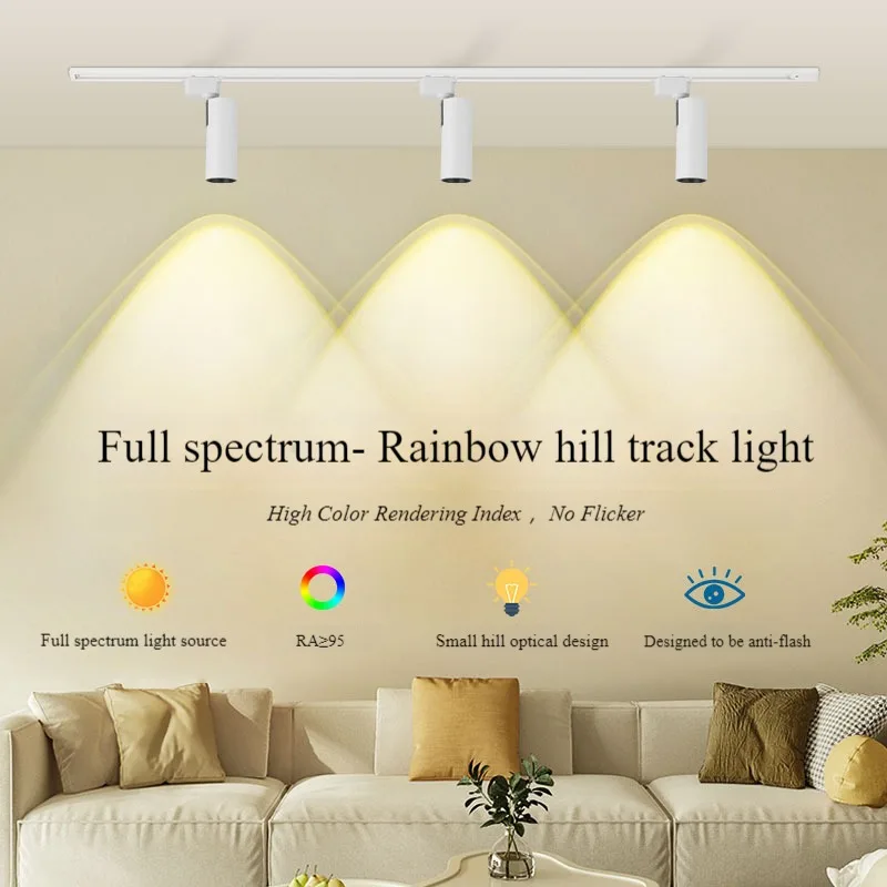 

LED Track Light Rainbow Hill Spotlight 110V/220V Atmosphere Rail Lighting for Living Room Decor Aluminum Ceiling Spot Lights