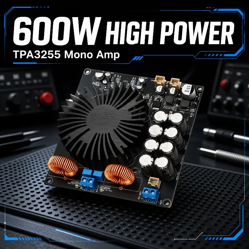 TPA3255 600W High Power Mono Class D Digital Amplifier Board HiFi Audiophile High Fidelity Amplifier Module for Audio Projects