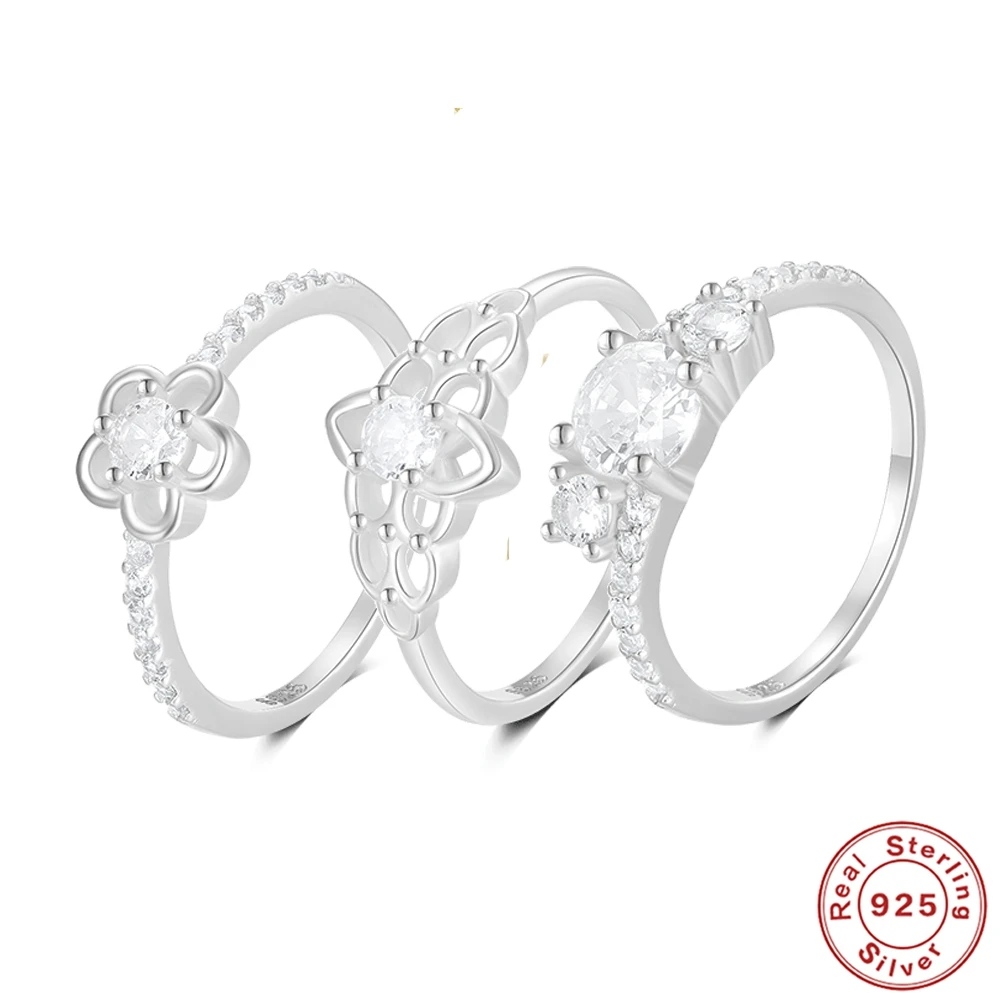 Adjutant Frauen 925 Sterling Silber Größe 7 freie Größe Silber Farbe Ringe Verlobung Lotusblume Zirkon Ring Schmuck Jubiläums geschenke