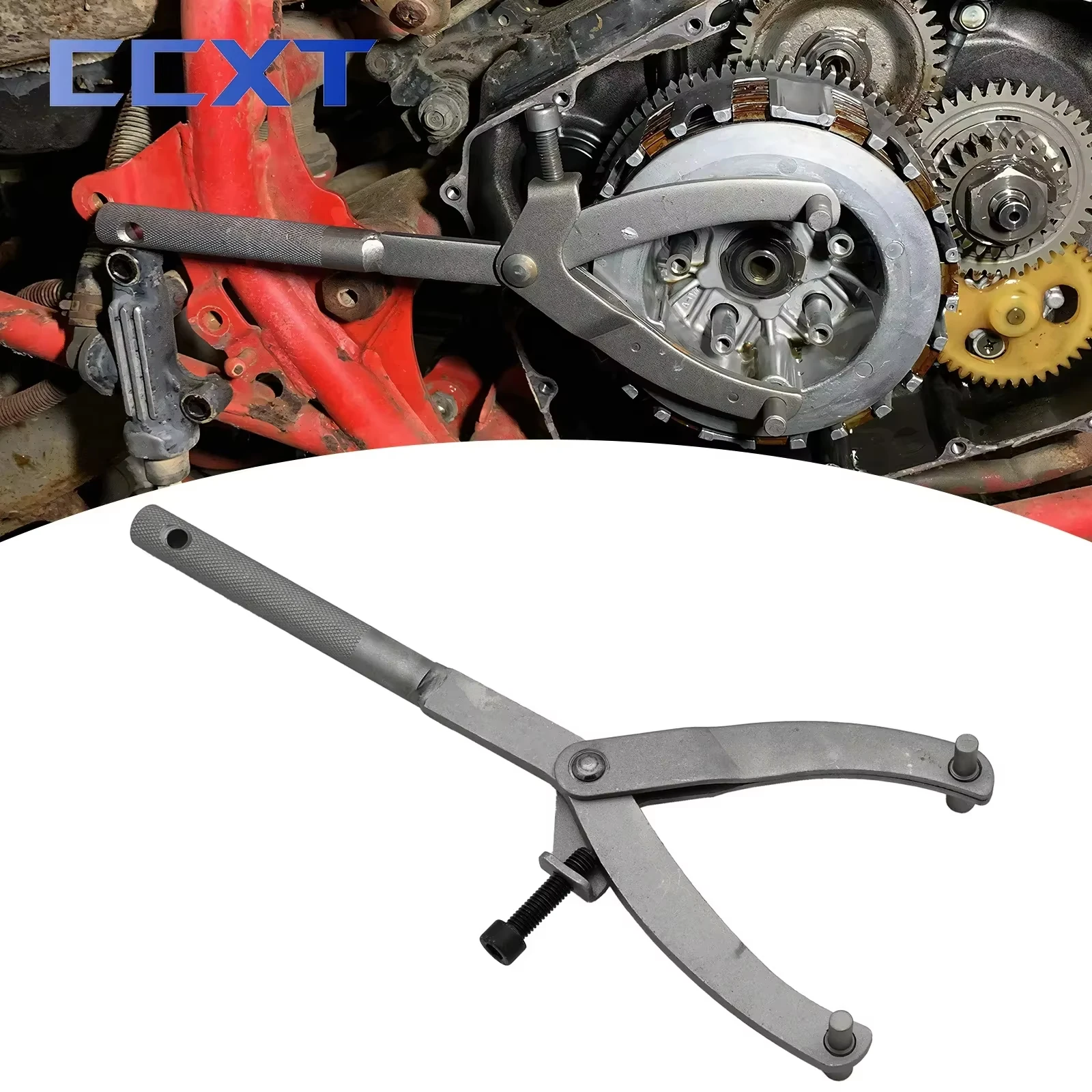 

For KTM Honda Yamaha Kasawaki Suzuki BWM Motorcycle Scooter ATV Universal Fan Clutch Remove Pulley Sprocket Holder Repair Tool