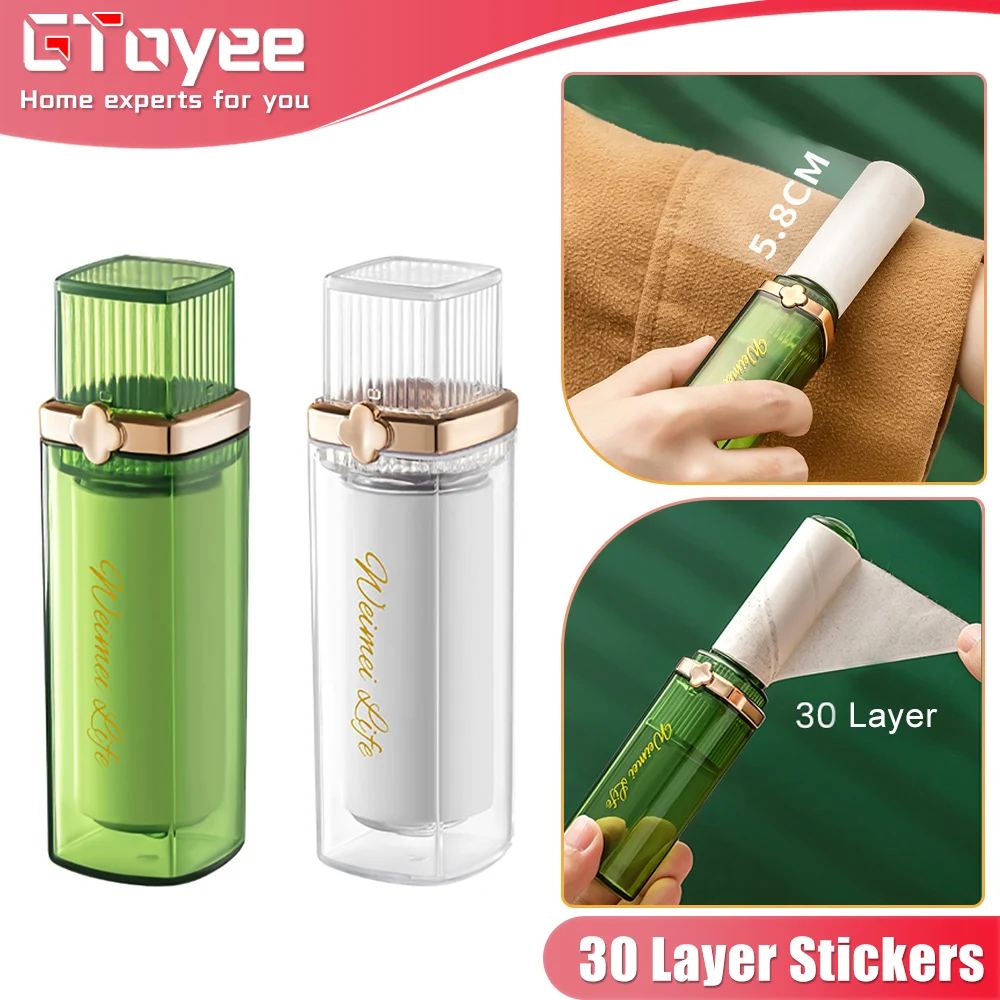 Tearable Roll Paper Sticky Roller Dust Wiper Pet Hair Clothes Carpet Tousle Remover Replaceable Cleaning Brush Accessories