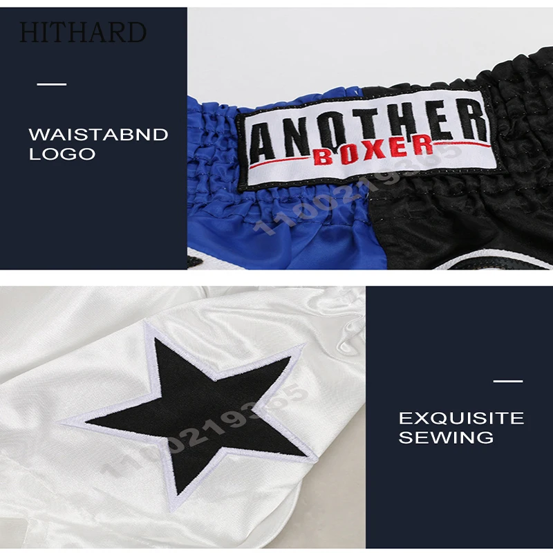 Muay Thai Pants Men Women Child Boxing Shorts Embroidery Gym Martial Arts Clothing MMA Cage Fighting Grappling Training Shorts