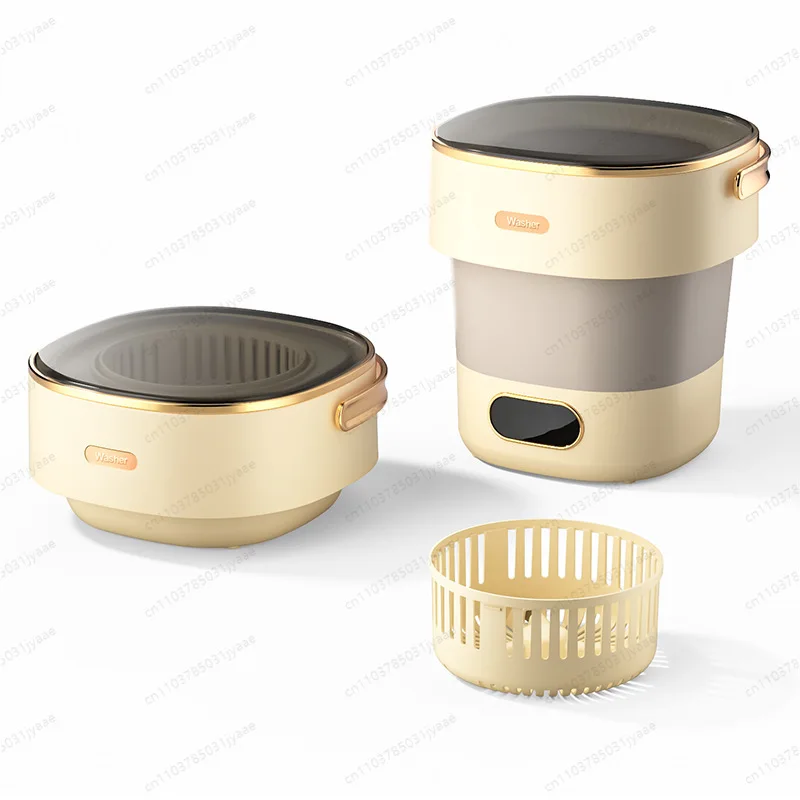 

Folding washing machine household portable elution integrated automatic mini underwear sock washing artifact can be dehydrated