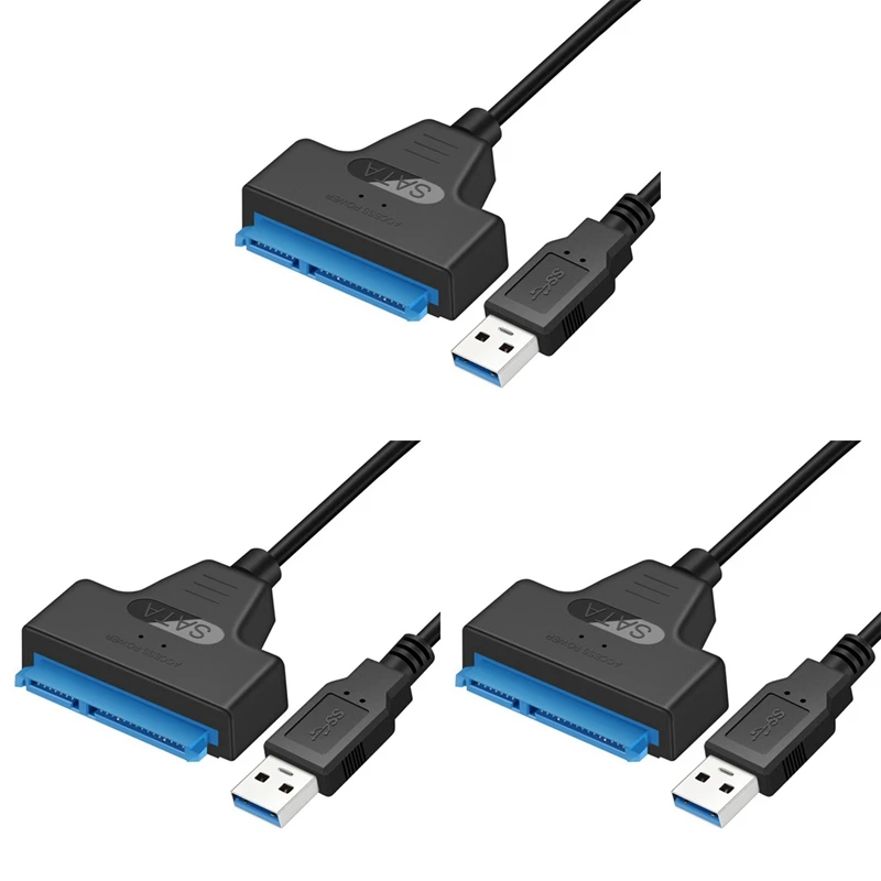 3X USB Sata Cable Sata 3 To USB 3.0 Adapter USB Sata Adapter Cable Support 2.5 Inches Ssd Hdd Hard Drive