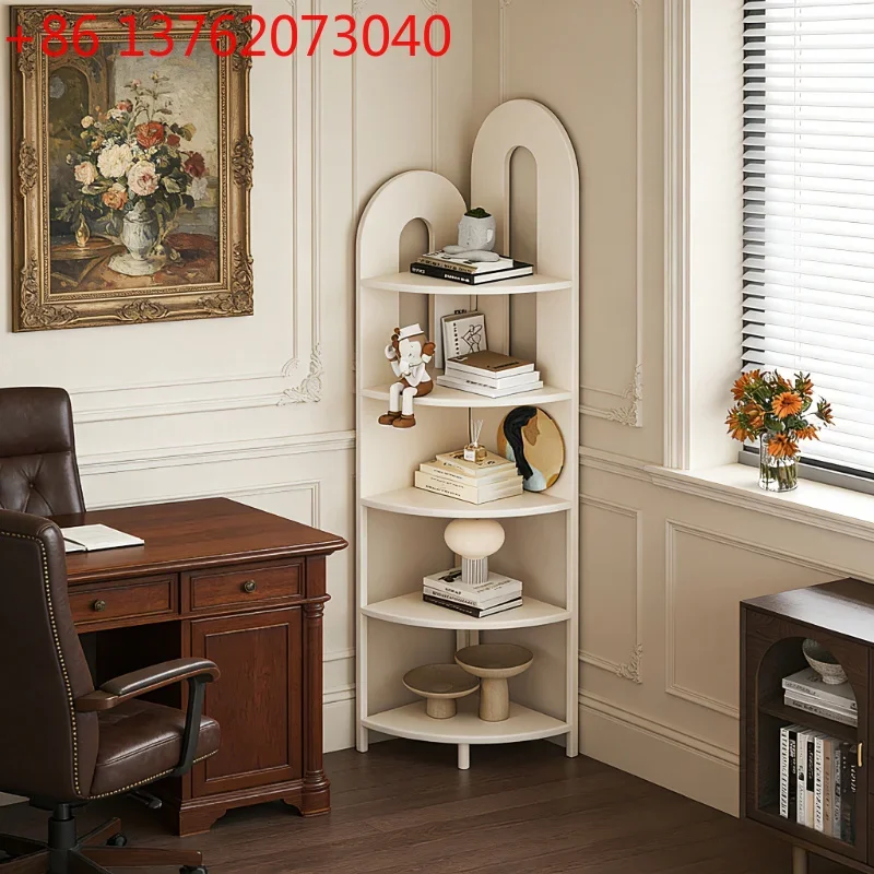 Living room creative corner rack， floor to wall corner storage rack，wrought iron triangle cabinets metal corner storage shelf