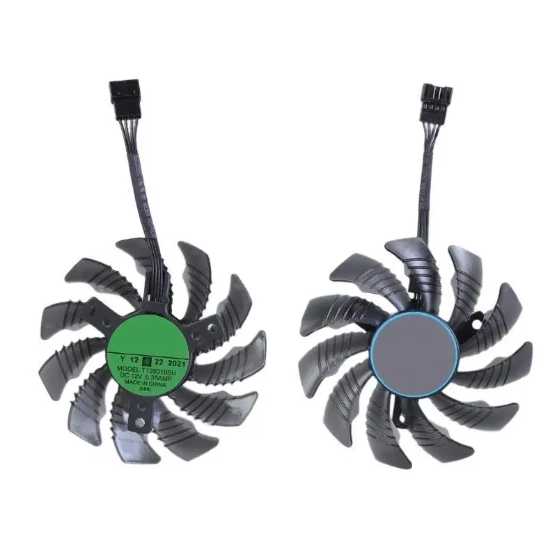 مروحة وحدة معالجة الرسومات R53C T128010SU لبطاقات الرسومات GTX1060 1070 1080 تعزز التبريد 4Pin VGA مروحة تبريد 3 قطعة/المجموعة #2