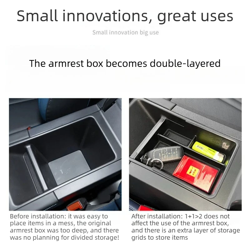 For GAC Trumpchi GS3 2023-2024 Armrest Box Storage Box Central Control Vehicle Storage Auto Supplies Special Modification Tools