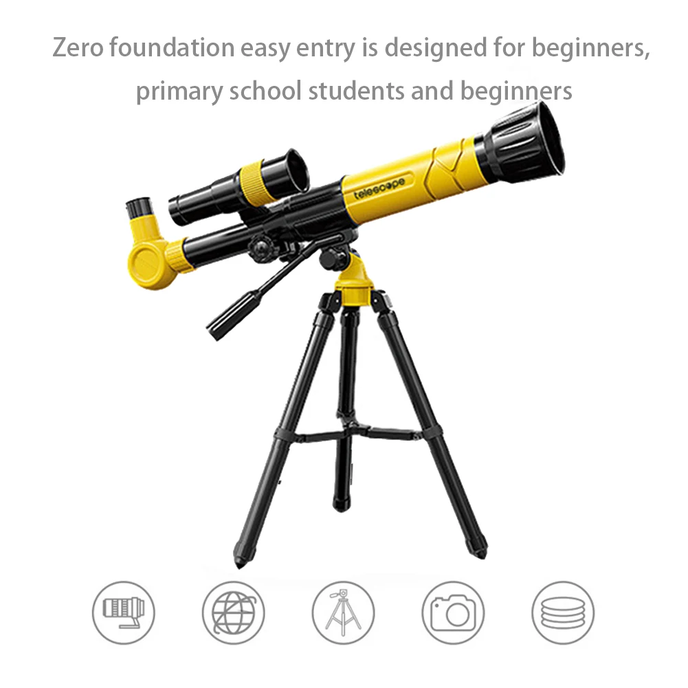 40 X Lens Travel Telescope Multi-Coated Optics Portable Telescopes with Tripod Astronomical Telescope for Adults Kids Astronomy