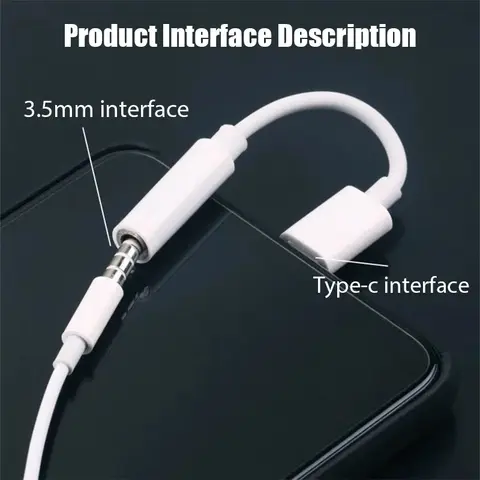 USB Typ C Till 3.5 Jack Hörlursadapter USB-C 3.5mm Ljudkabelkonverterare För iPhone 15 15 Pro MAX Samsung Galaxy Huawei Xiaomi 10 best sales USB till ljuduttag - №2