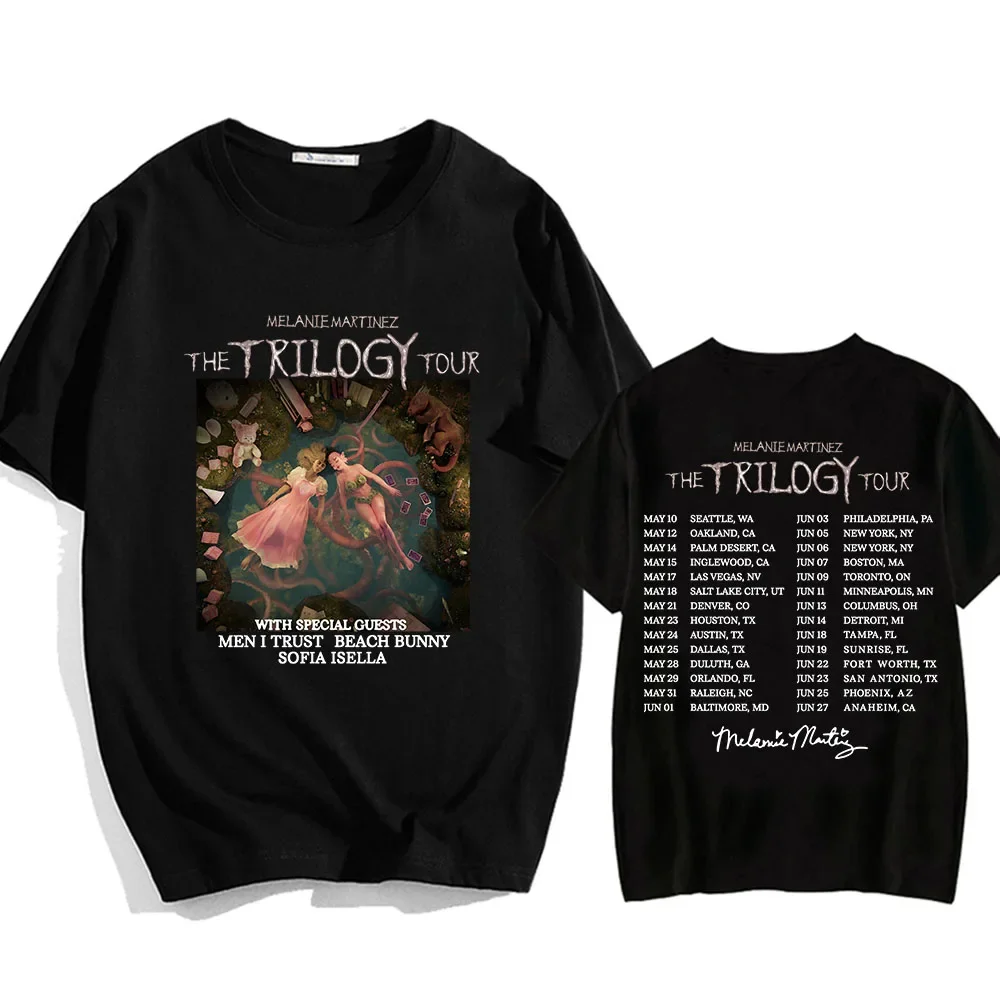 Melanie Martinez THE TRILOGY TOUR T-shirts 2024 New Summer Cotton Tee-shirt Funny Cartoon Graphic Printing Tshirts Short Sleeve