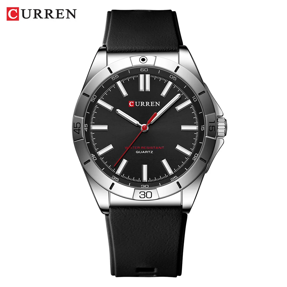 Curren neue mode armbanduhren sport wasserdichte uhren quarzt uhr übliche silikon armbanduhr für männer 2022 reloj hombre 5