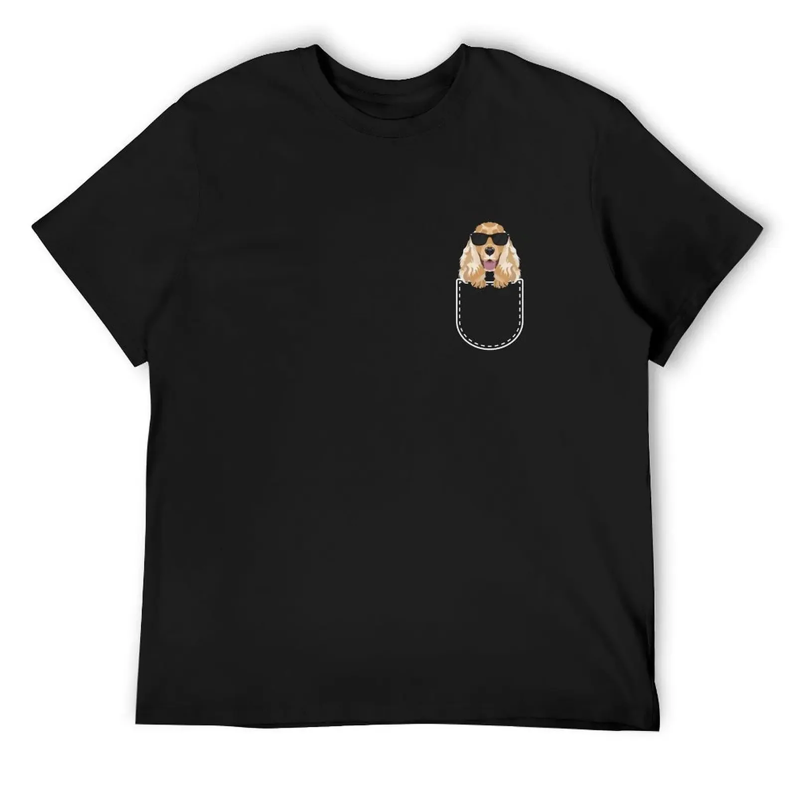 

English Cocker Spaniel In The Breast Pocket T-Shirt cute tops oversized Short sleeve tee men tshirt