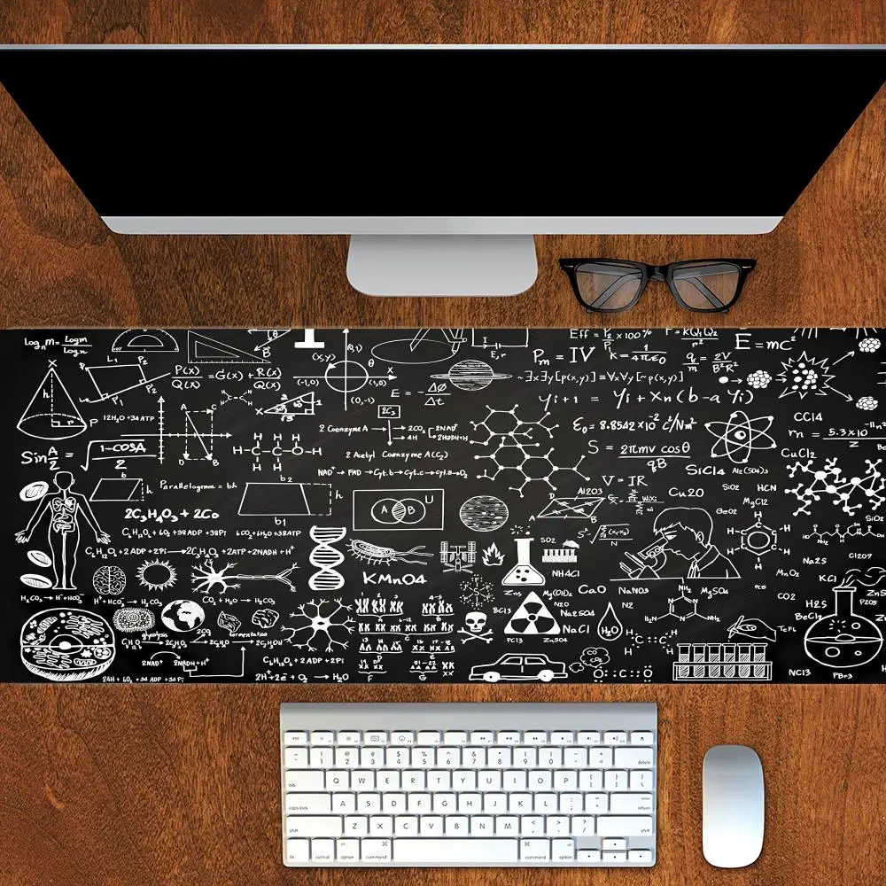 

Hot Sell Science Formula Mouse Pad Desk Cute Math Cushion Extended Gaming Keyboard Mats Large Gamer Non-Slip Mouse Pad HYB XXC