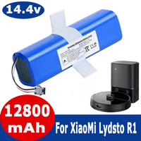 12800mAh Battery For XiaoMi Lydsto R1 Roidmi Eve Plus Viomi S9 Robot Vacuum Cleaner Battery Pack Accessories Parts 14.4V