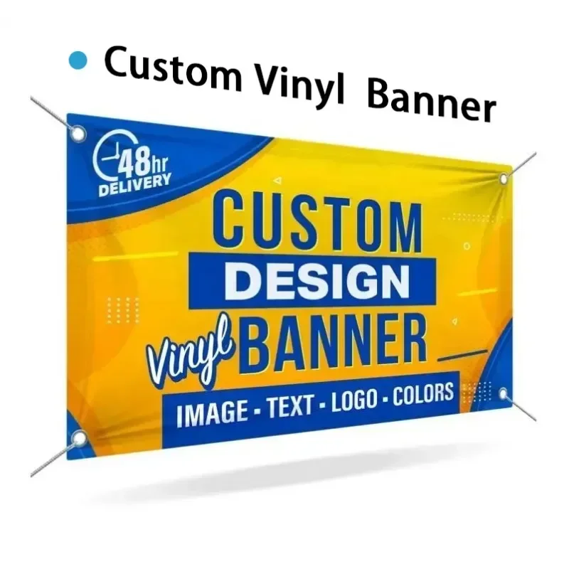 

TB Custom Indoor/ Outdoor Vinyl Banner Flag 60x90cm(2x3ft) Custom Banner Photography Backdrops Personalized Banner Decoration