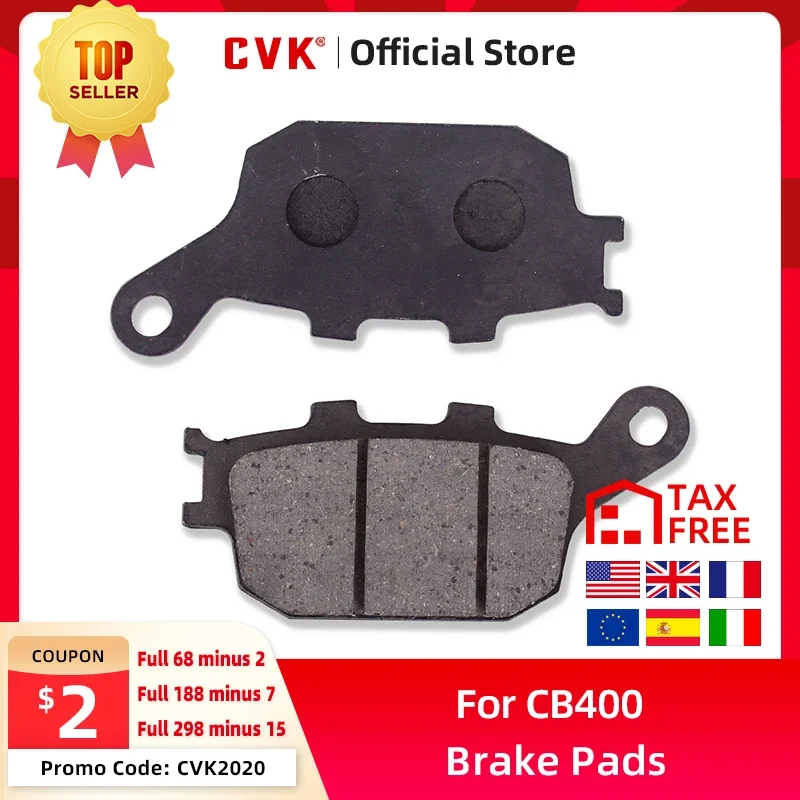 CVK Rear Brake Pads Disks For Honda CB400 CB-1 CB500 CBF600 CB600 Hornet 600 900 CB750 CB900 CB1300 CBR600 CBR900 XL700 VTR1000