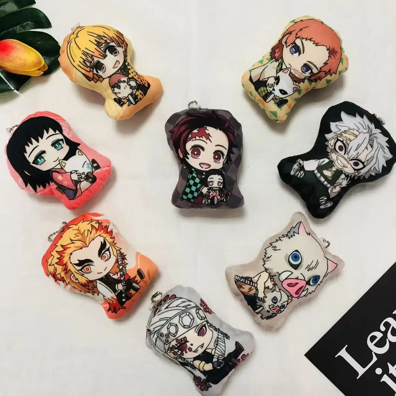 Animation Derivatives Mini Plush Doll Pendant Tanjirou Nezuko Zenitsu Inosuke Giyuu Shinobu Soft Kawaii Back To School Anime