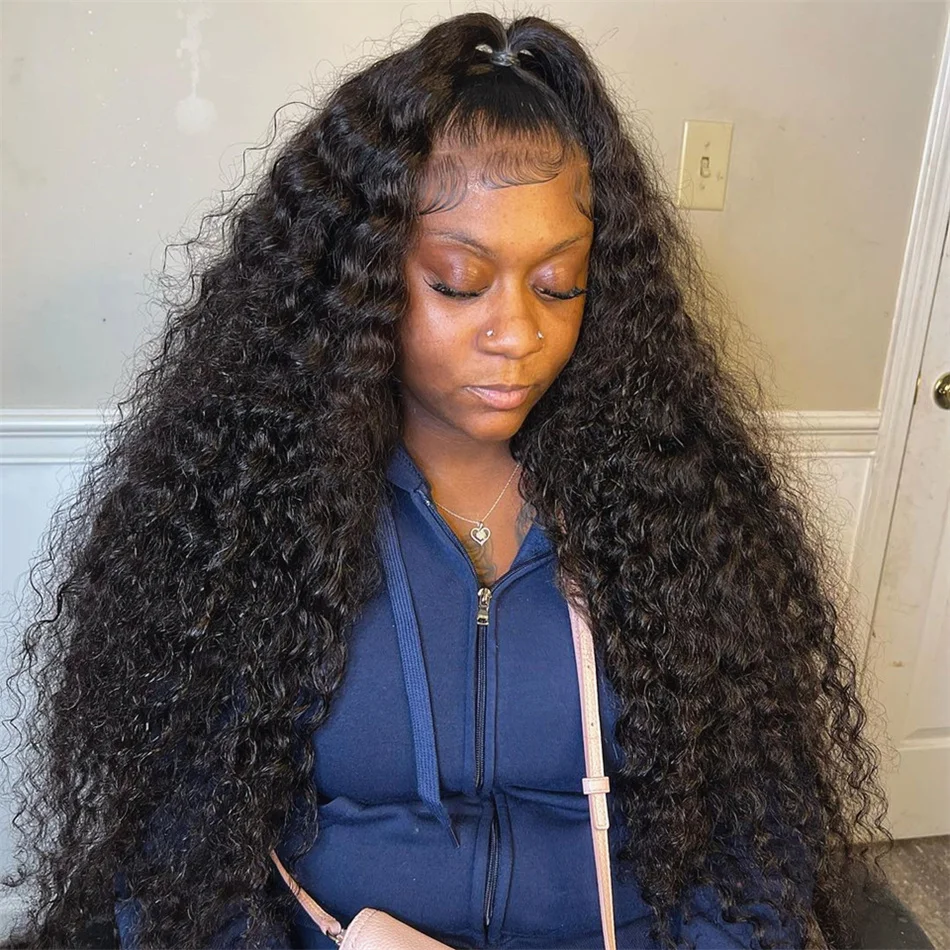 

13x6 100% Curly Human Hair 13x4 Lace Front wigs Deep Wave Frontal Wig Hd Lace Wig Wig Accessories For Women Preplucked