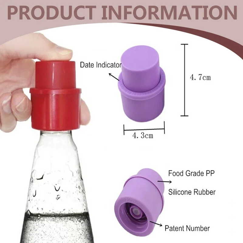 Bottle Stopper Inflatable Airtight Soda Cap Frizzy Drink Sealer Caps Bottle Pump Cover Carbonation Keeper Bar Accessories