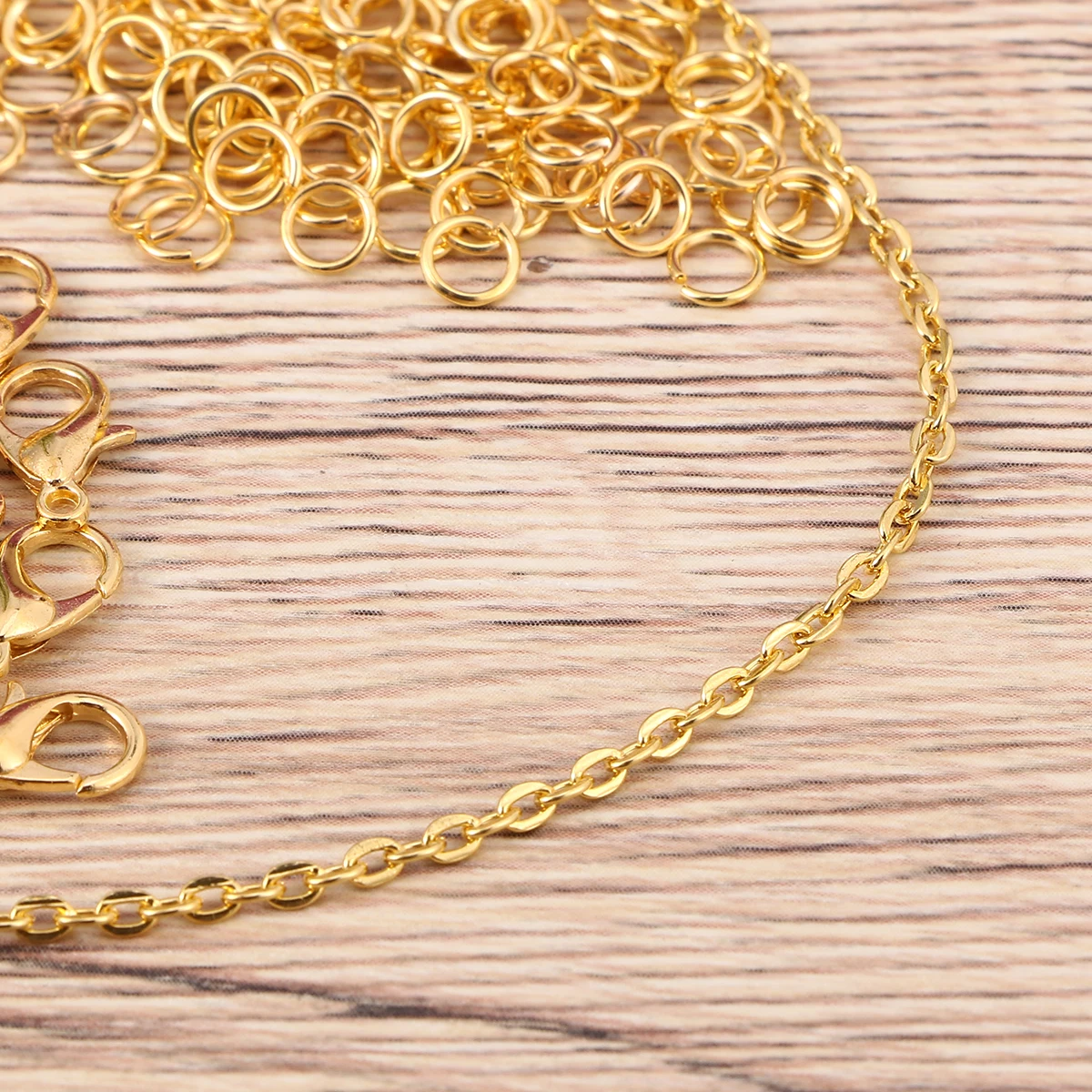 

12M Iron Chains 30 Lobster Clasps 100 Open Jump Rings DIY Necklace Kit Jewelry Making Accessories Set Craft Supplies
