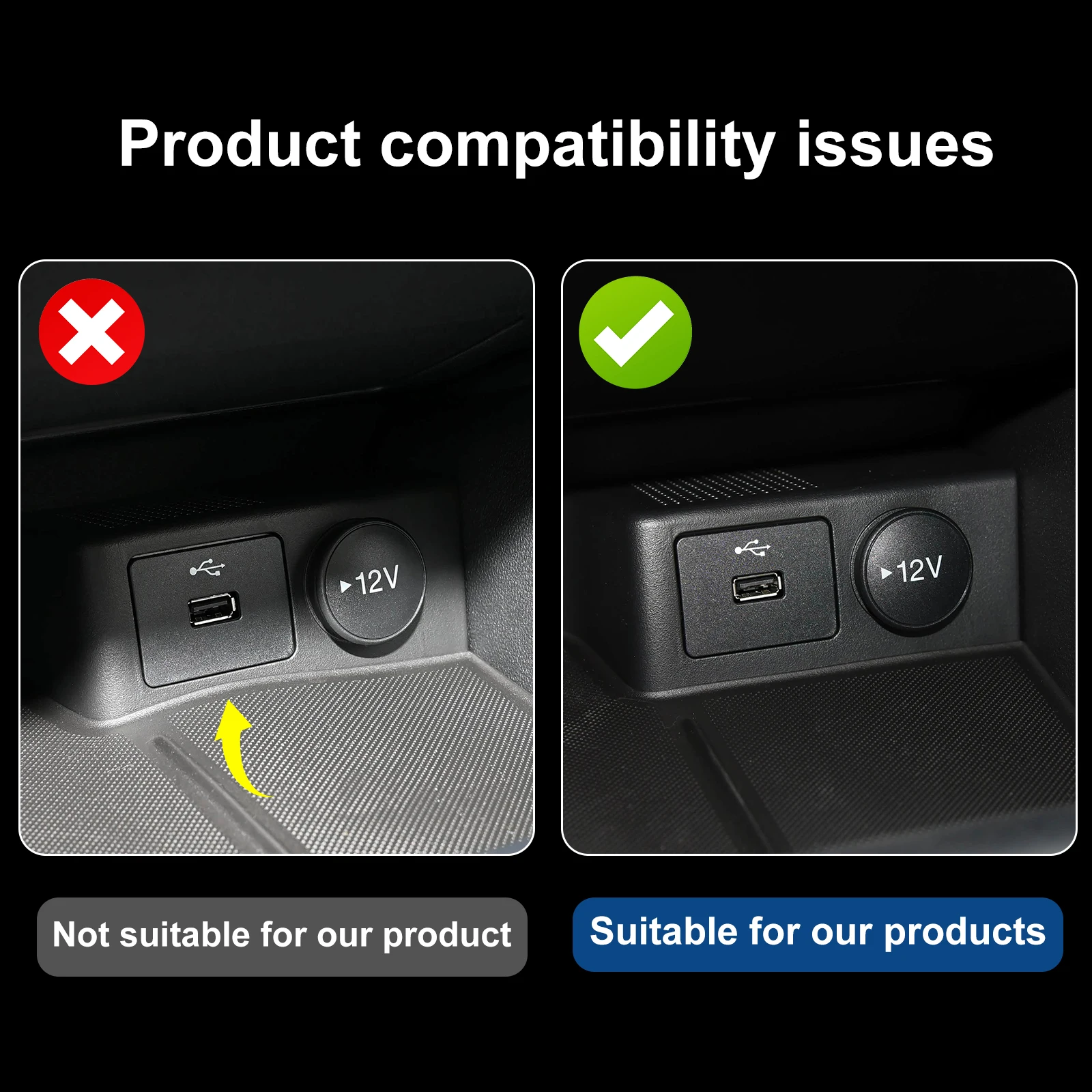 Soft Carbon Fiber Sticker For Ford Focus MK4/Focus ST 2019 2020 2021 2022 2023 2024 2025 LHD Central Control Cigarette Lighter