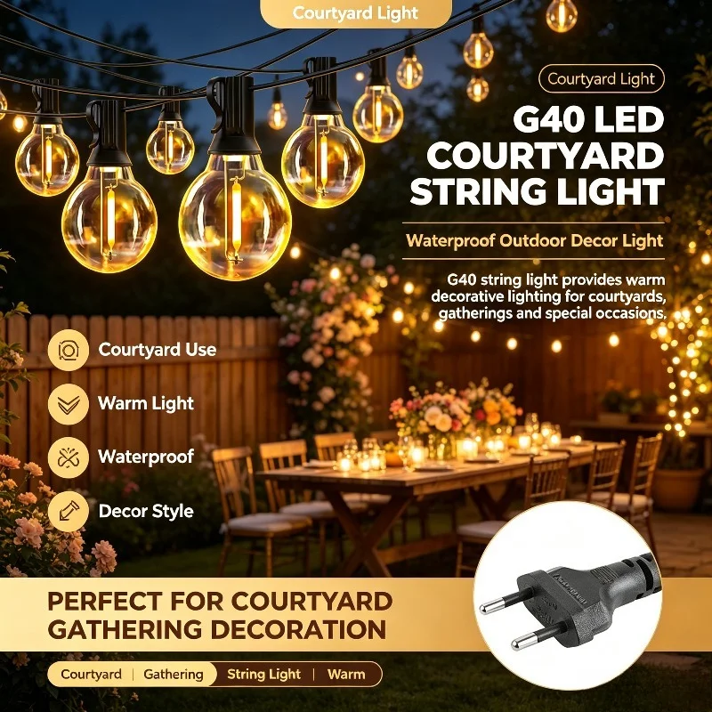 G40 LED Outdoor String Ball Li - Outdoor Lighting Waterproof review and price