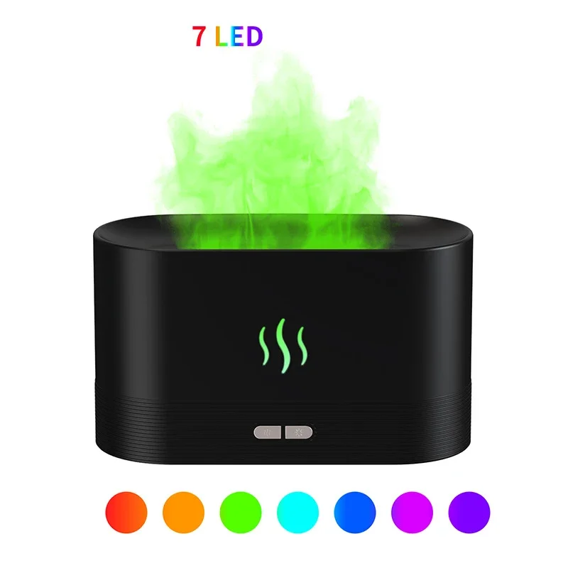 

Flame Fire Air Humidifier Aromatherapy Diffuser Ultrasonic Cool Mist Maker Fogger Colorful Led Essential Oil Flame Lamp Difusor